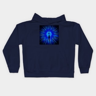 Figure emerges from light Kids Hoodie